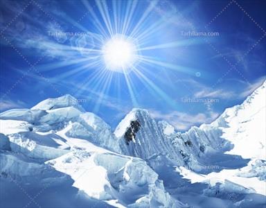 تصویر با کیفیت کوهستان برفی